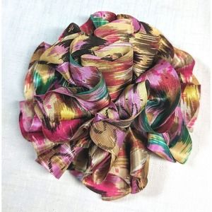 Chico's magnetic multi color floral brooch